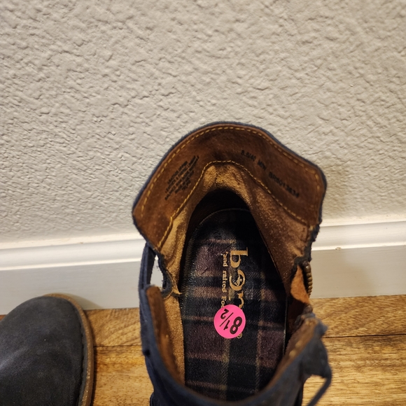 Born Blue Suede Ankle Boots - Picture 3 of 4